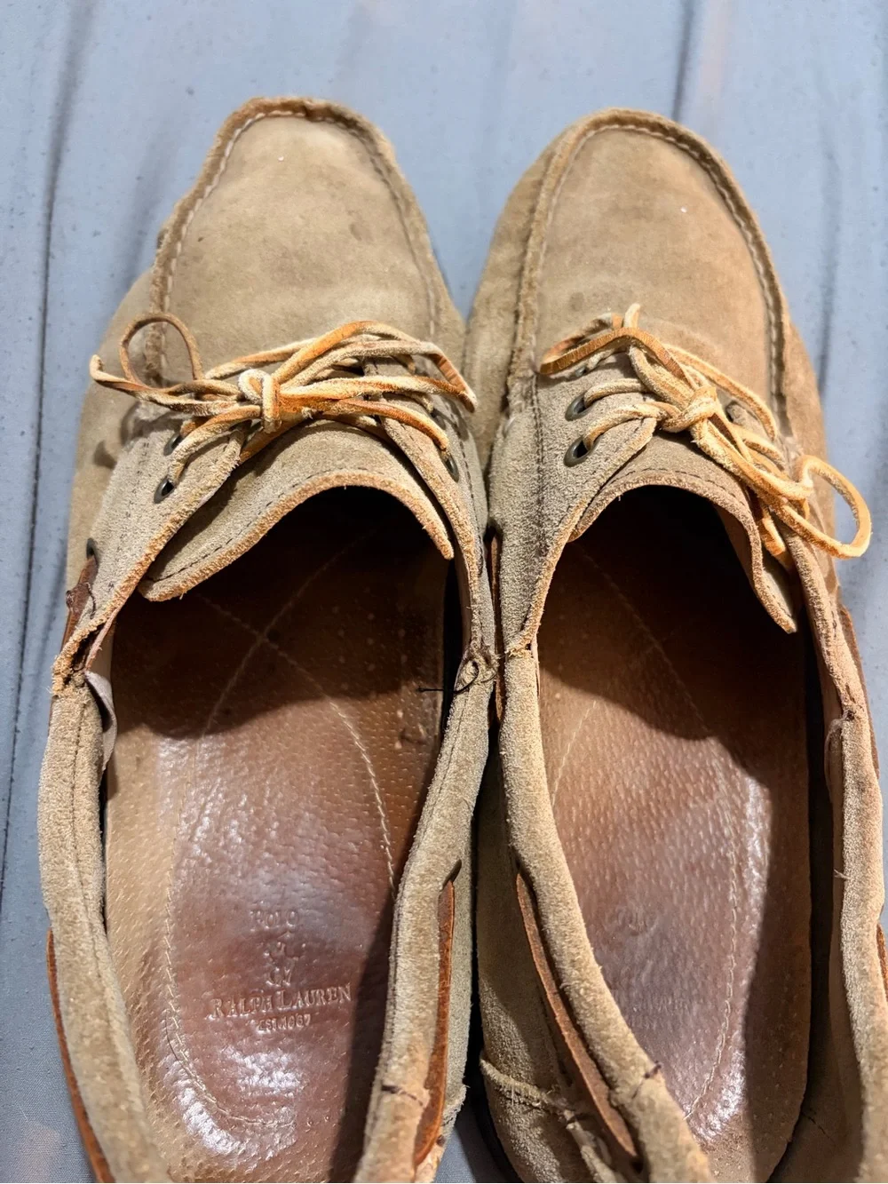 Polo Ralph Lauren Men's Suede Boat Shoes in Tan